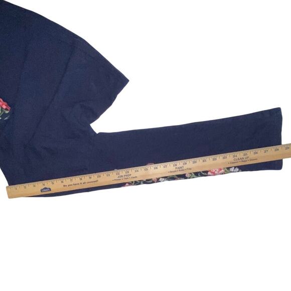 Women's Crop Top Floral Embroidered Flare Long Sleeve XS Lightning 100% Cotton - Picture 8 of 11